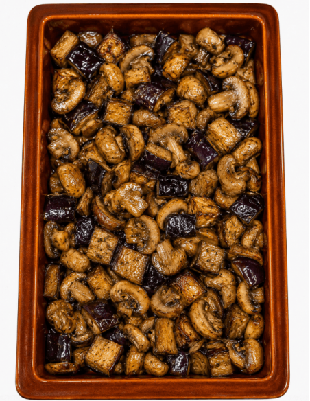 Sautéed Mushrooms and Eggplant