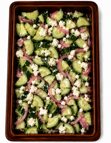 Cucumber, Pickled Onion, and Feta