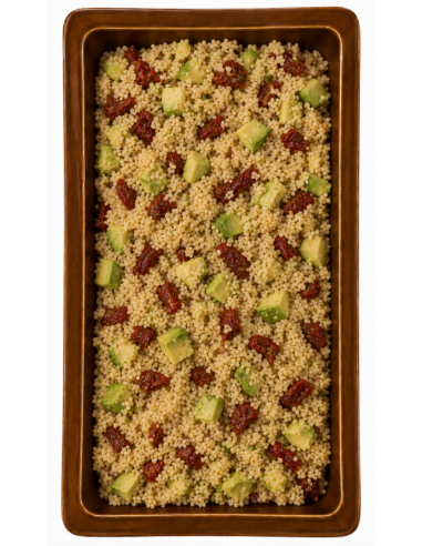 Cous Cous con Tomate Seco y Aguacate
