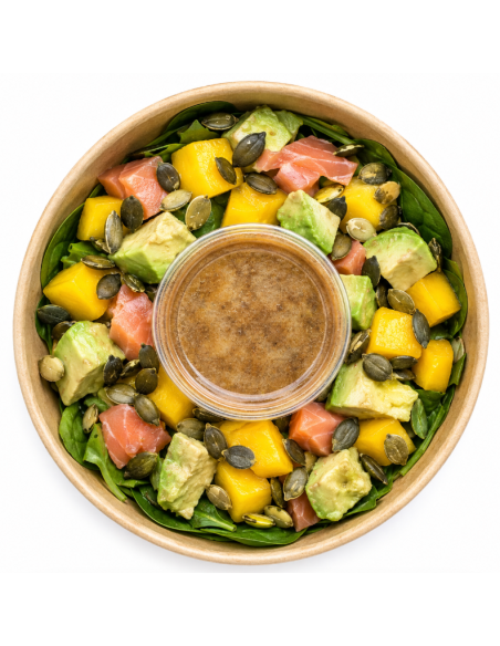 Spinach, Avocado, Mango & Smoked Salmon Salad