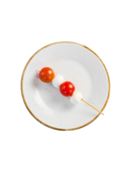 Brocheta de Tomate Cherry y Mozzarella con Pesto
