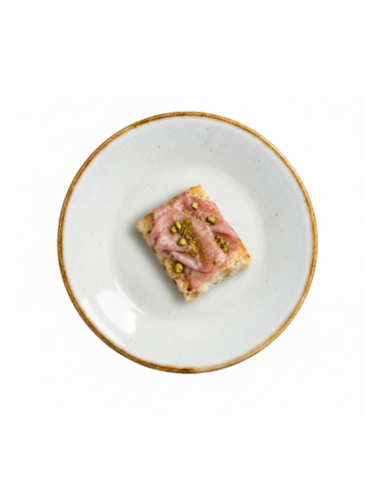 Piece of Focaccia Mortadella, Burrata...